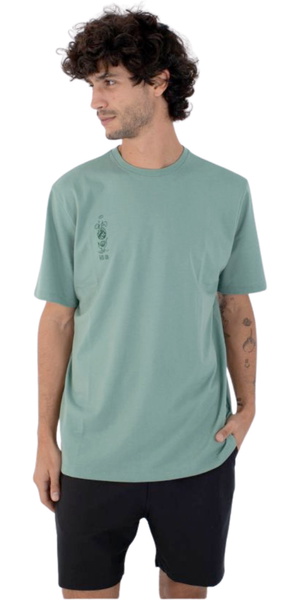 2026 Hurley Mens H2O Dri Storm Chasing Short Sleeve Tee HFA25MMTS04319 - Cilantro